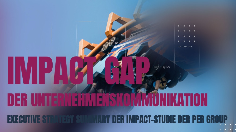 Cover für die Studie-Impact Gap der Unternehmenskommunikation